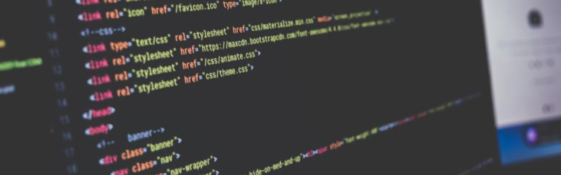 Close-up billede af kode